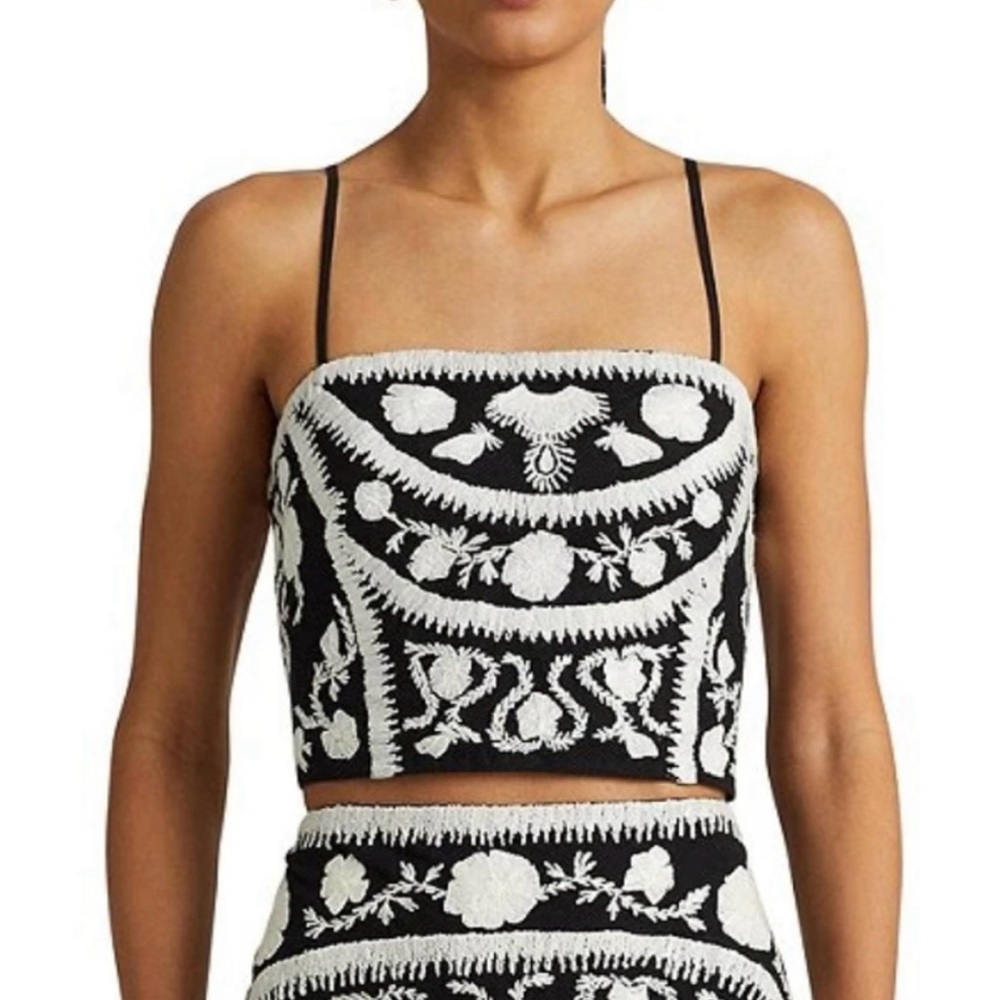 Ralph Lauren - Floral-Embroidered Tulle Crop Top
